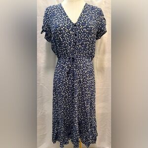 Rails Blue Gray Floral Midi Dress